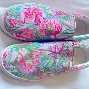 Lilly Pulitzer slip on sneakers. Only worn twice - like new condition!